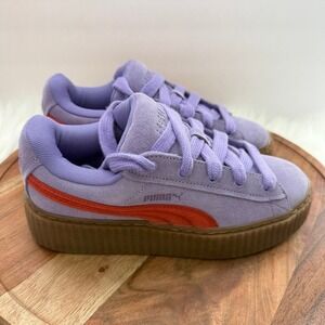 Fenty x Puma Suede Creeper Phatty‎ Sz 7.5 Lavender Purple Red Platform Sneakers